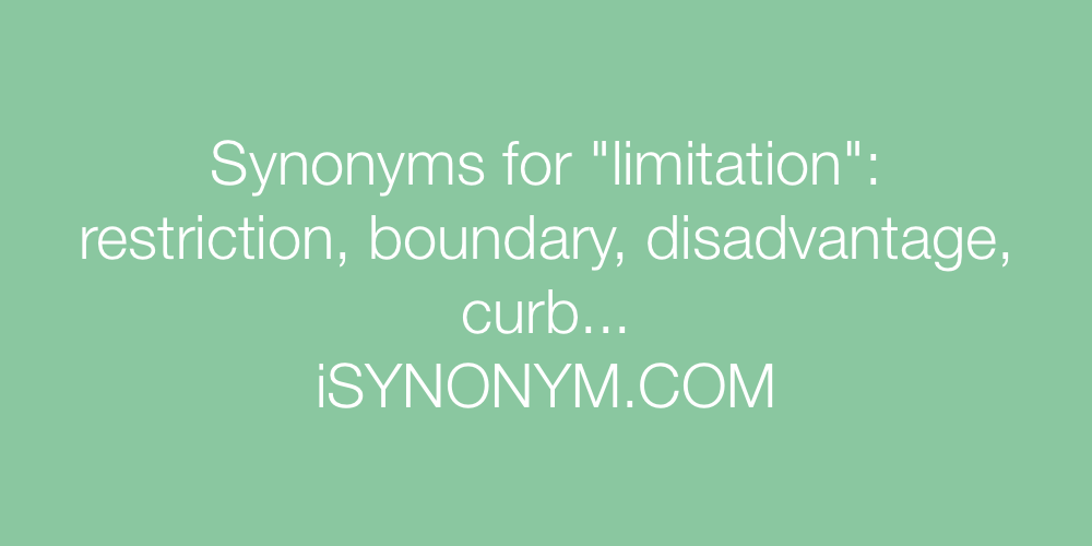 Synonyms limitation