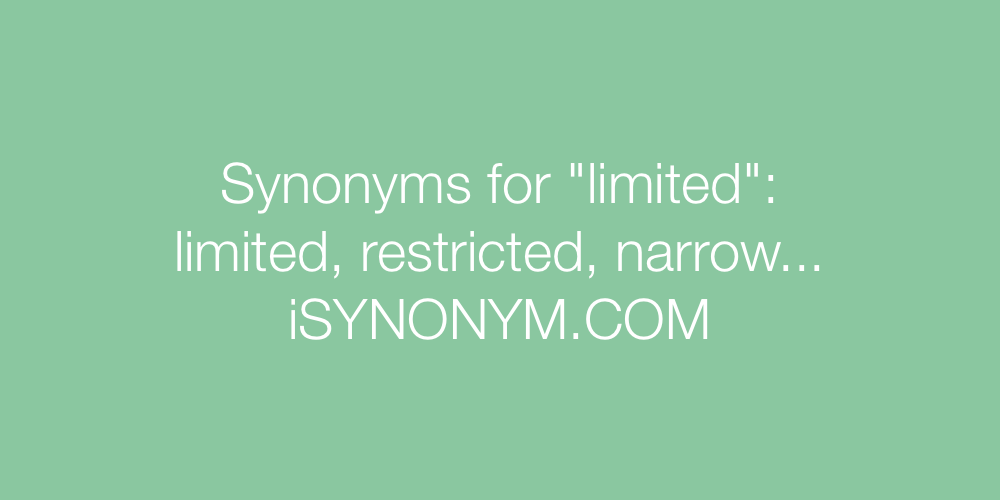 Synonyms limited