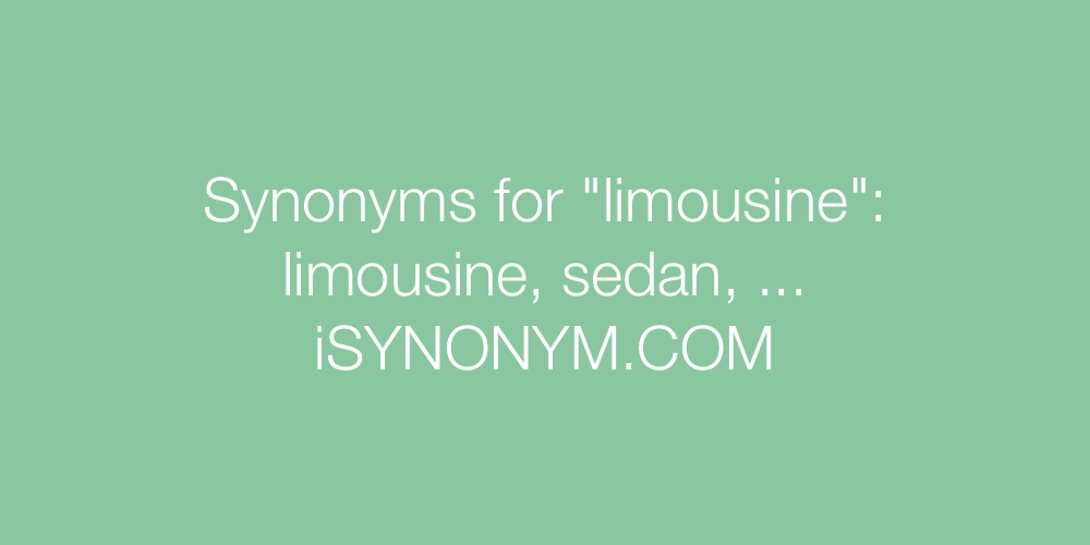 Synonyms limousine