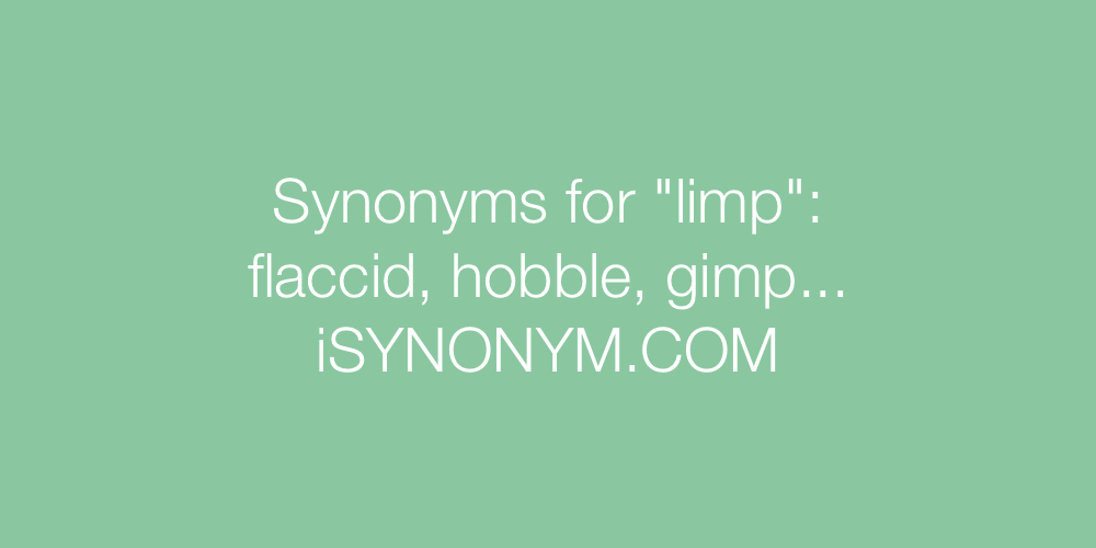 Synonyms limp