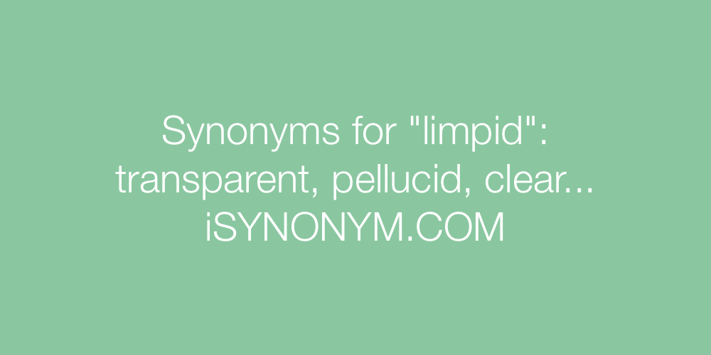 Synonyms limpid