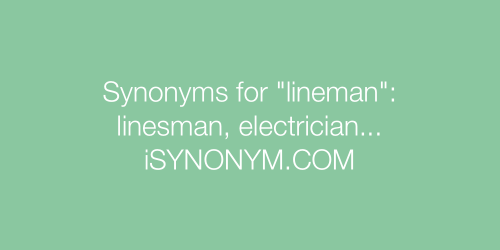 Synonyms lineman