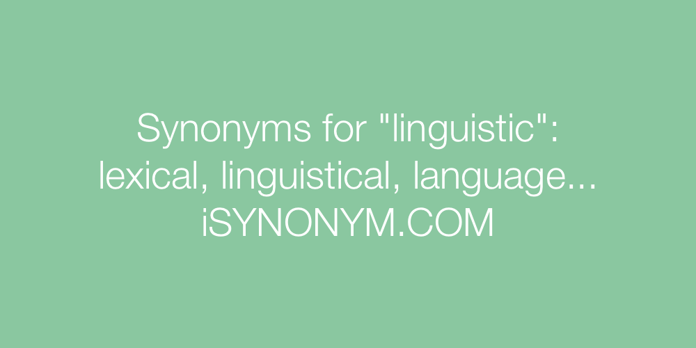 Synonyms linguistic