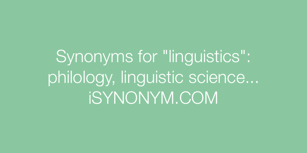 Synonyms linguistics