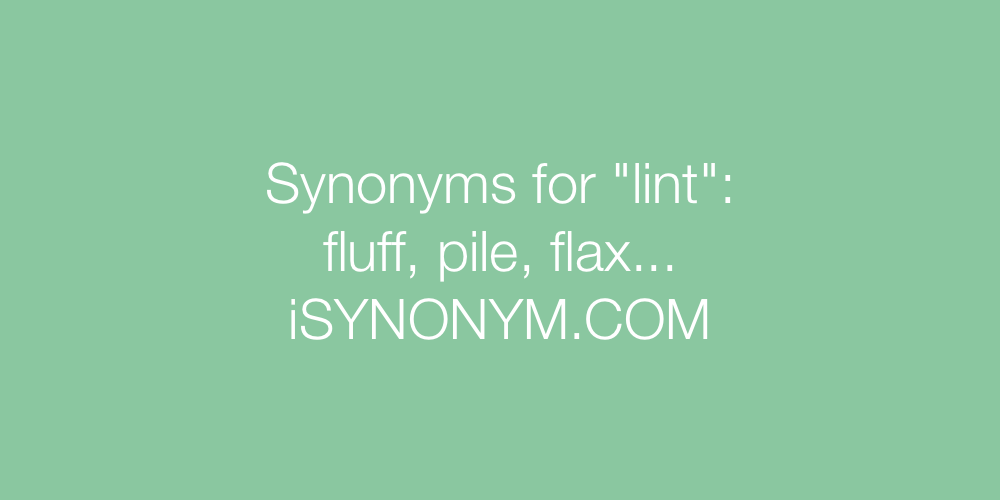 Synonyms lint