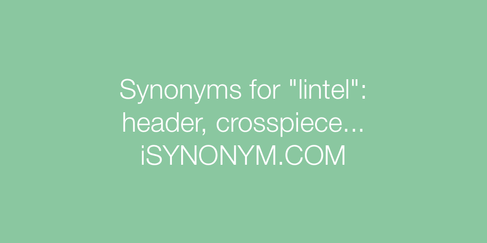 Synonyms lintel