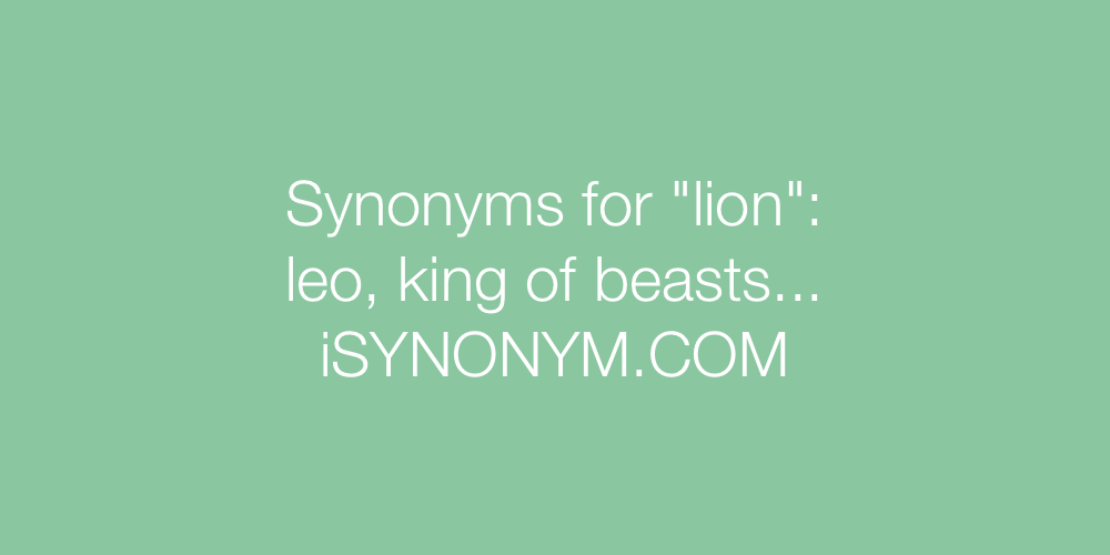 Synonyms lion