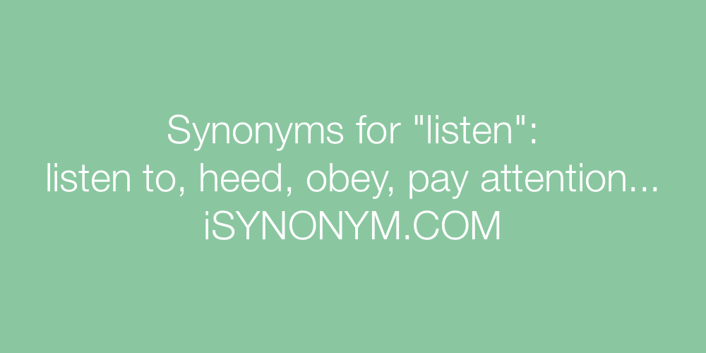 Synonyms listen