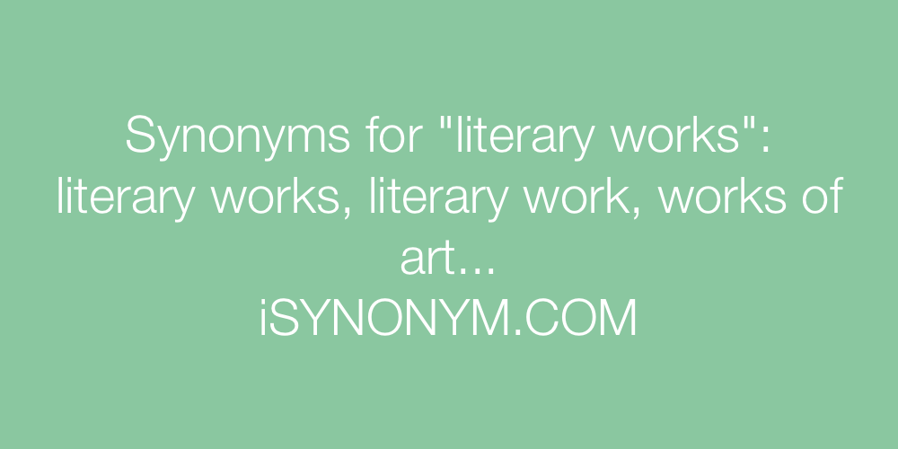 Synonyms literary works