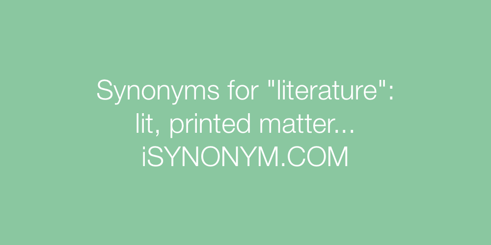 Synonyms literature