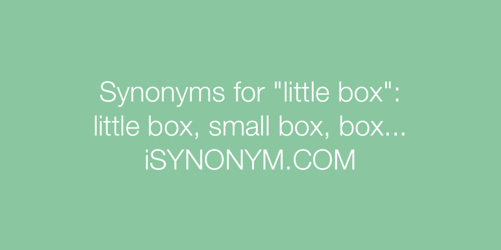 Synonyms little box