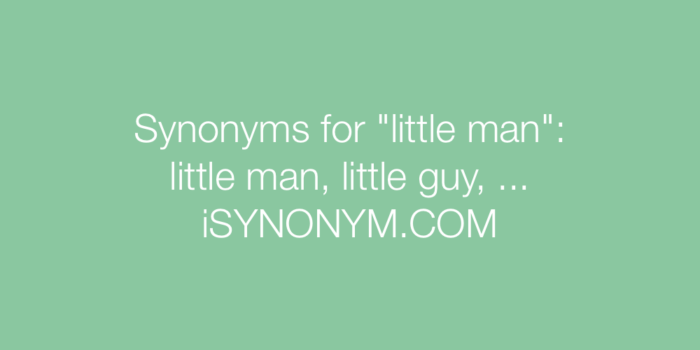 Synonyms little man