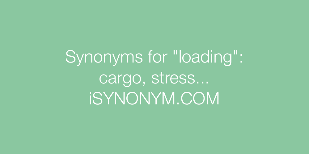 Synonyms loading