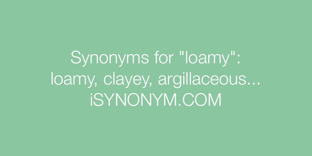 Synonyms loamy