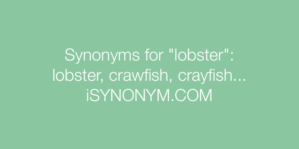 Synonyms lobster