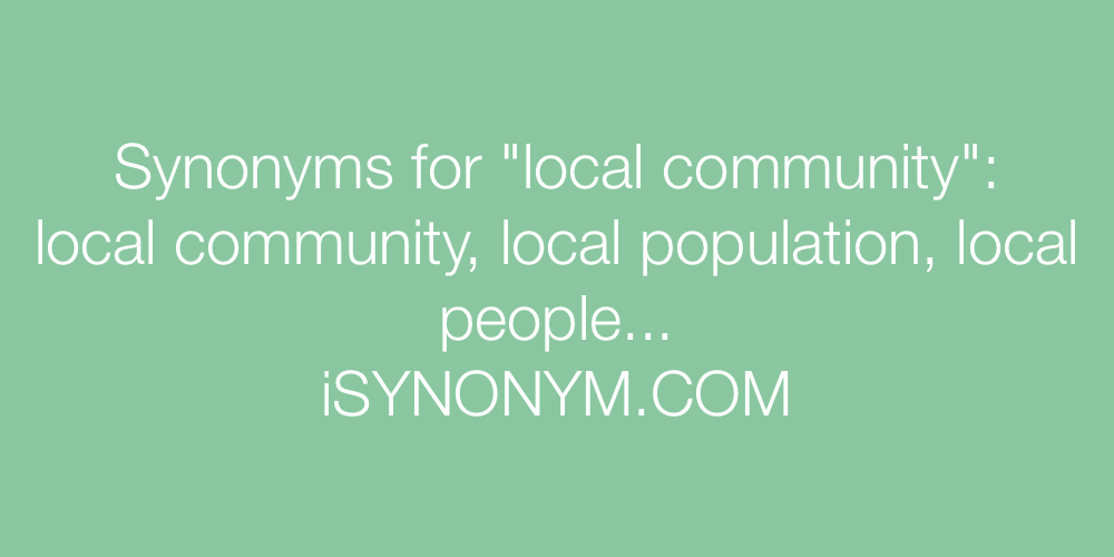 Synonyms local community