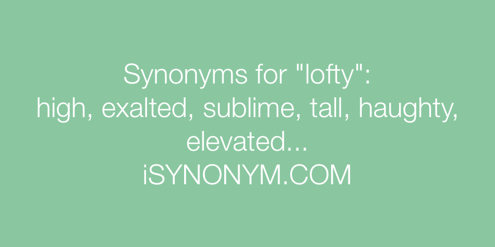Synonyms lofty