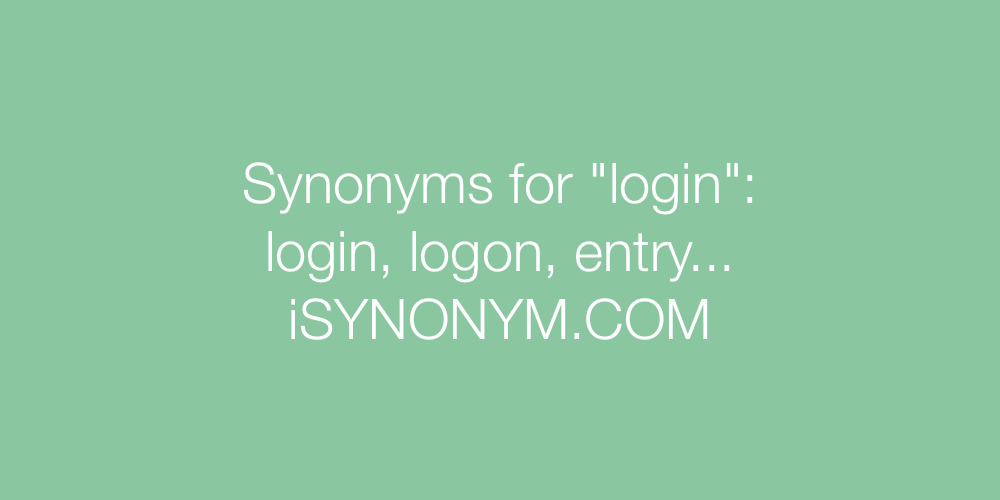 Synonyms login
