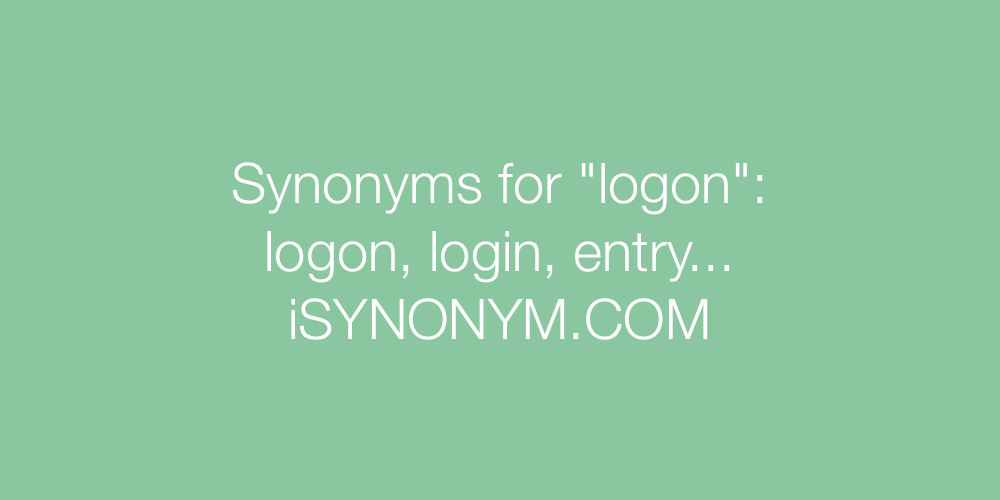 Synonyms logon