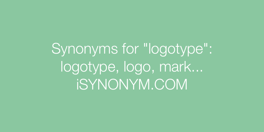 Synonyms logotype