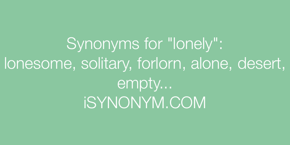 Synonyms lonely