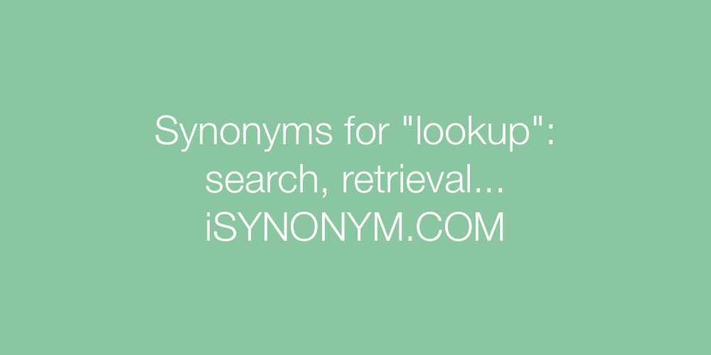 Synonyms lookup