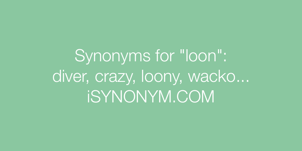 Synonyms loon