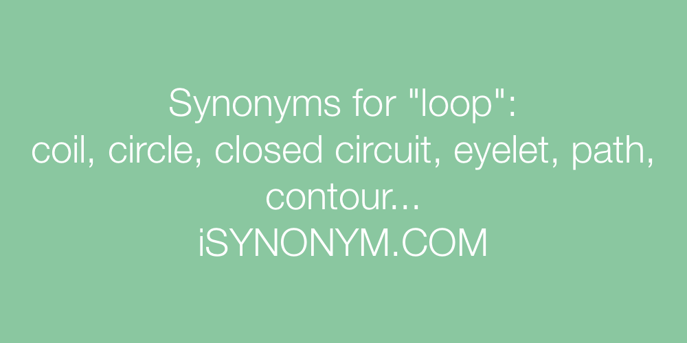 Synonyms for loop loop synonyms ISYNONYM.COM