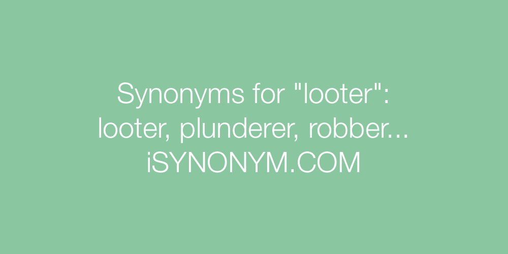 Synonyms looter