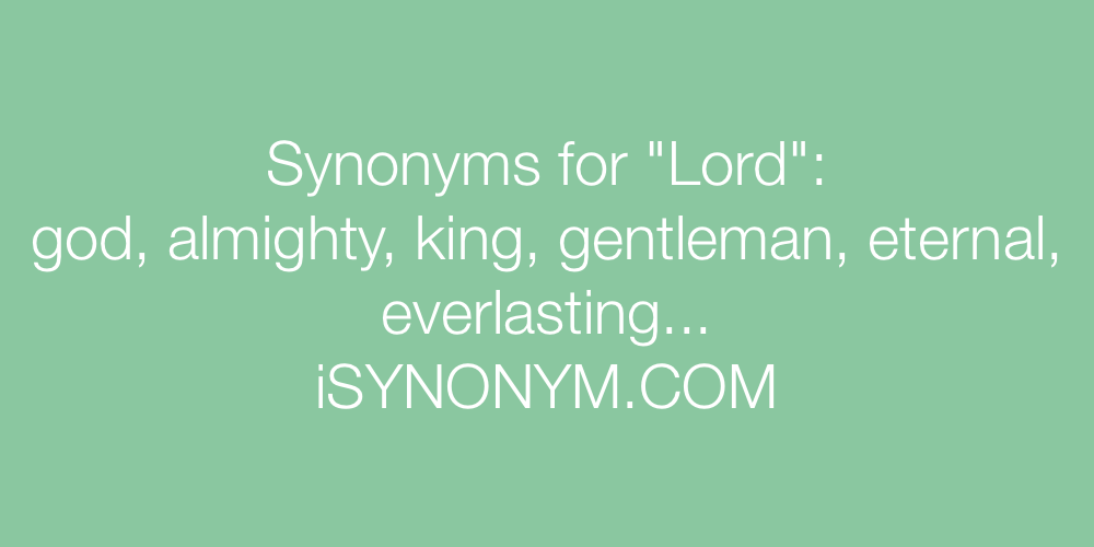 Synonyms Lord
