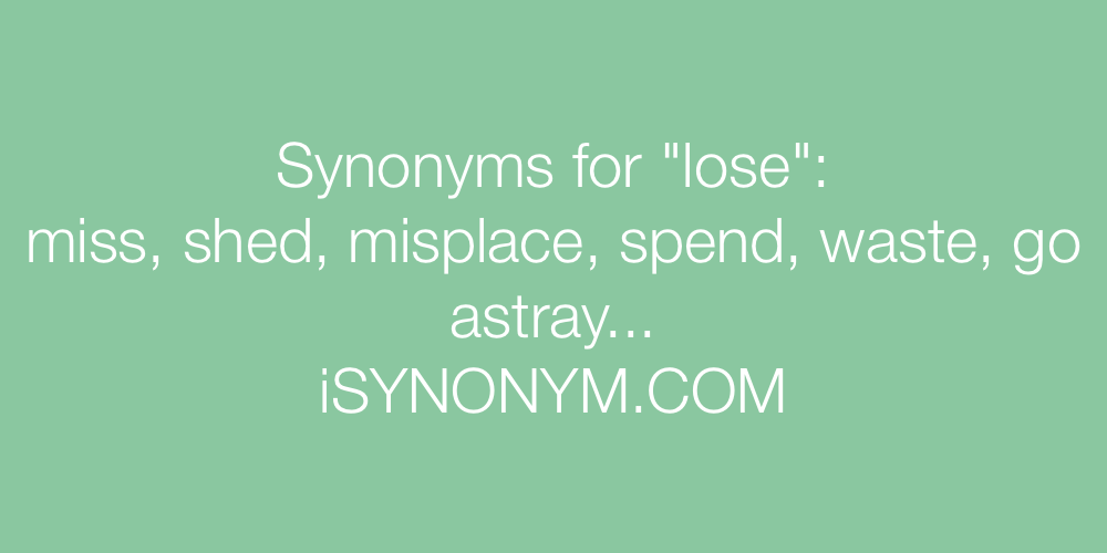Synonyms lose