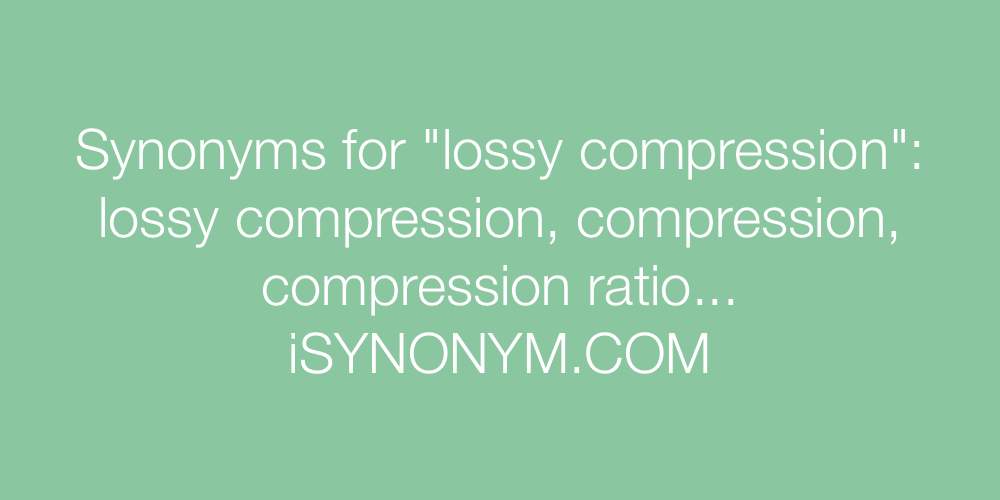Synonyms lossy compression