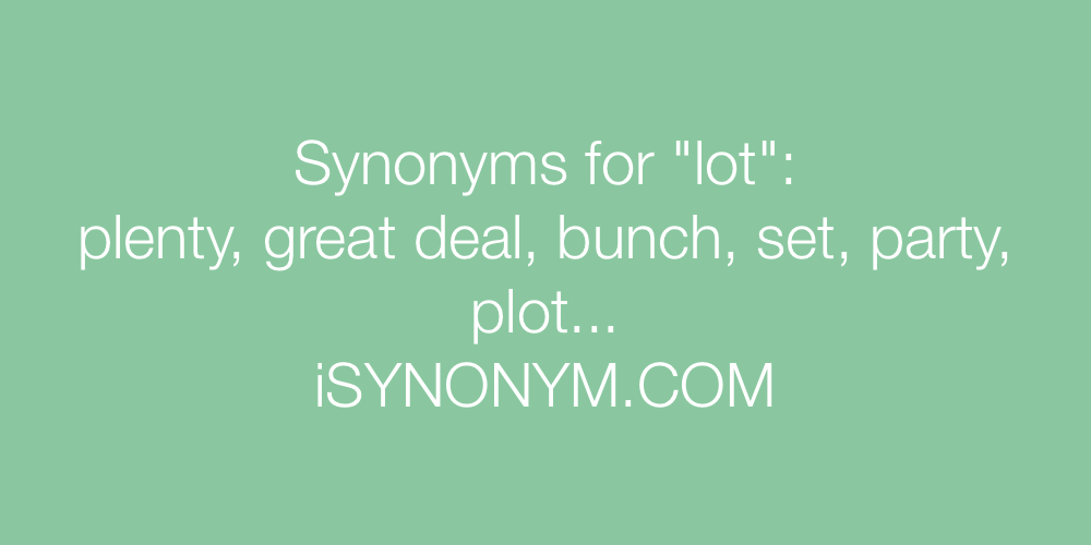 Synonyms lot