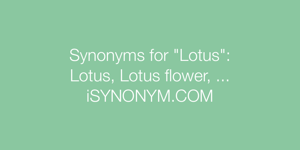Synonyms Lotus