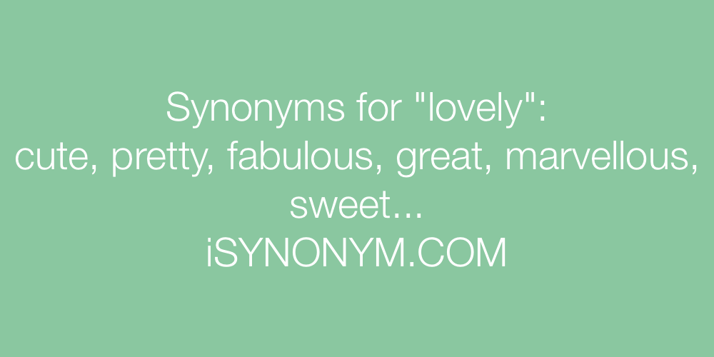 Synonyms lovely