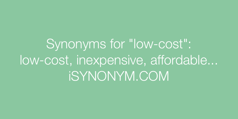 Synonyms low-cost