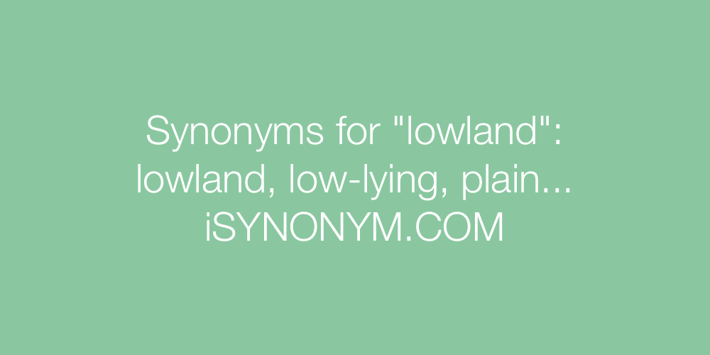Synonyms lowland