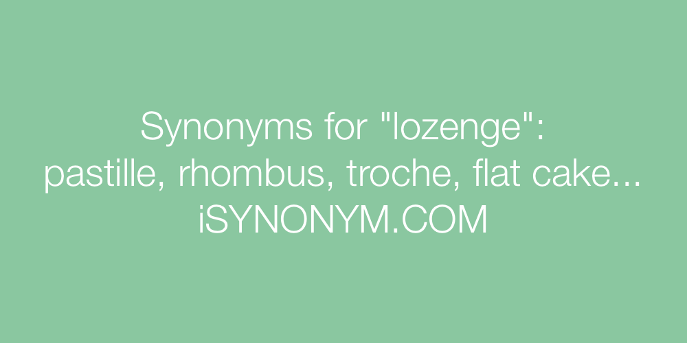 Synonyms lozenge