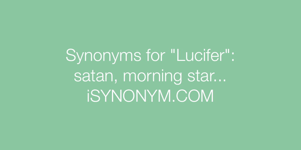 Synonyms Lucifer