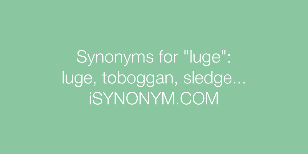 Synonyms luge