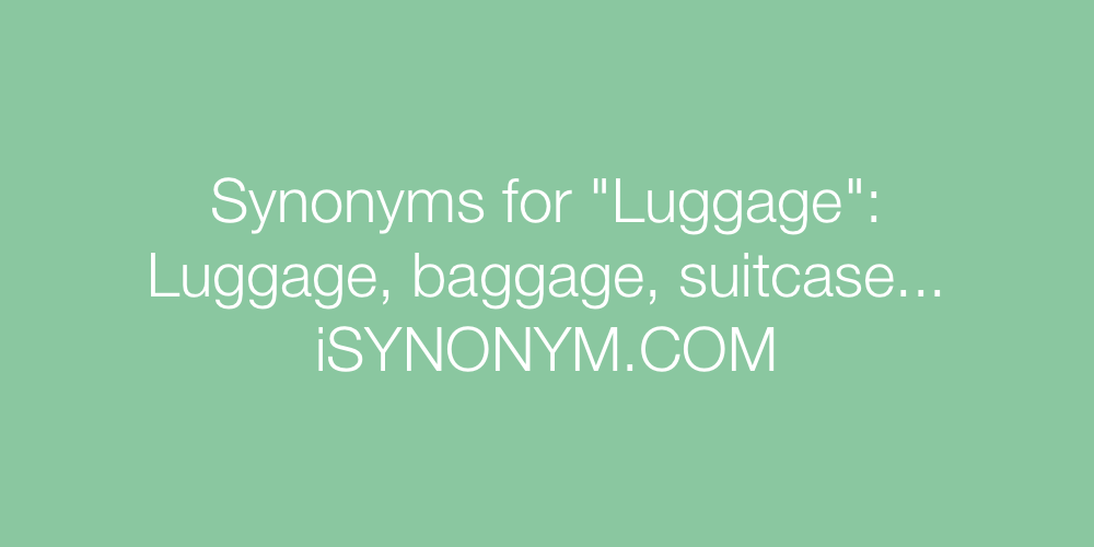 Synonyms Luggage