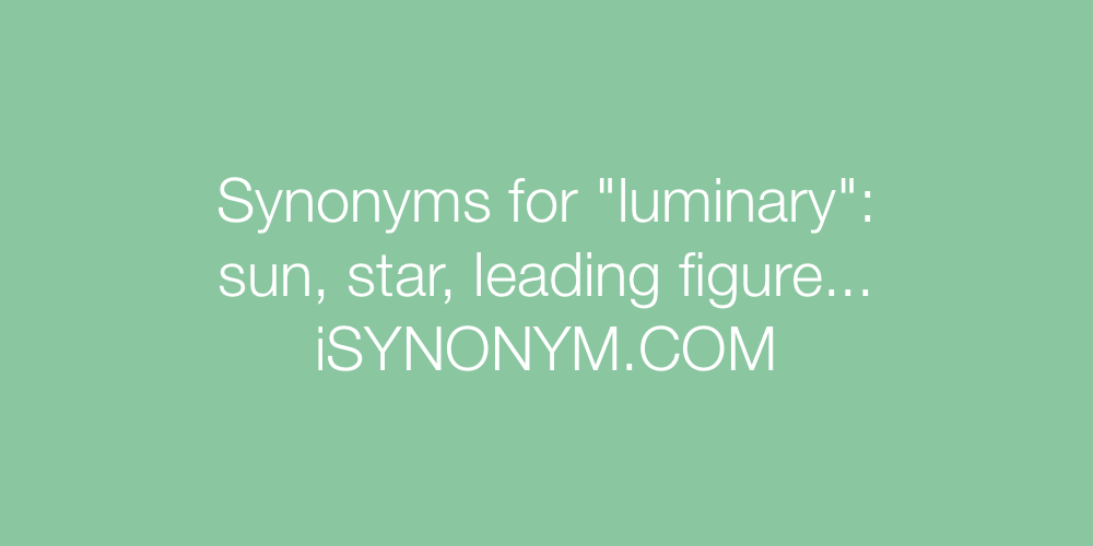 Synonyms luminary