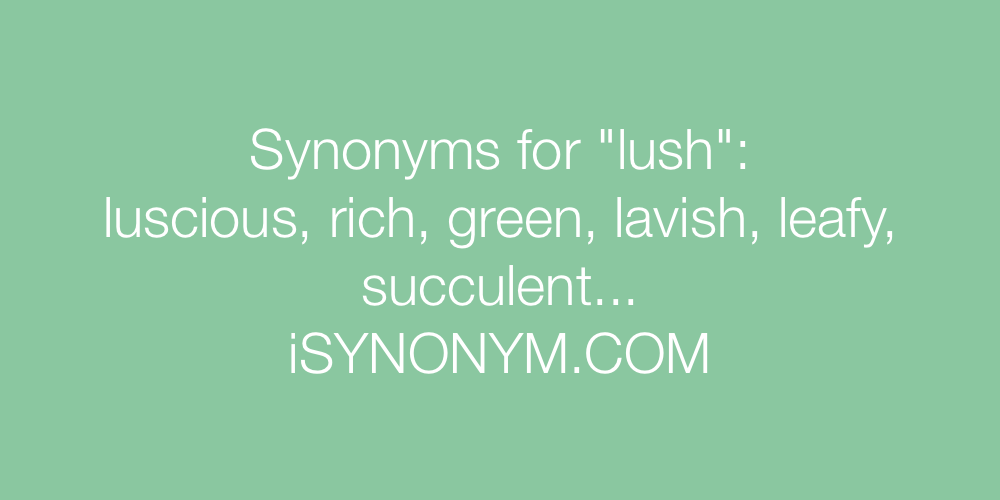 Synonyms lush