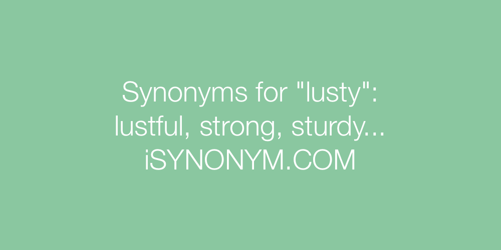 Synonyms lusty
