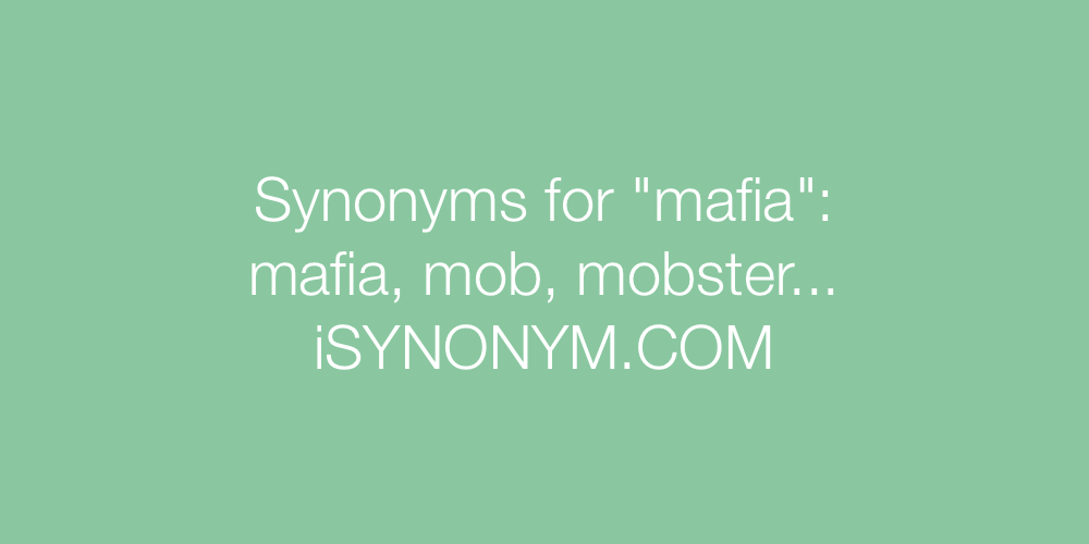 Synonyms mafia