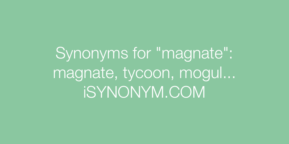 Synonyms magnate
