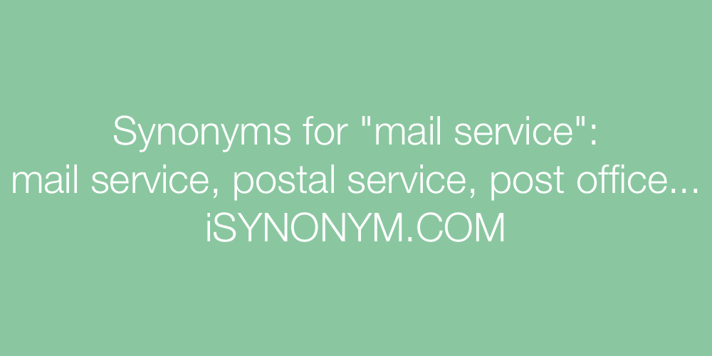 Synonyms mail service