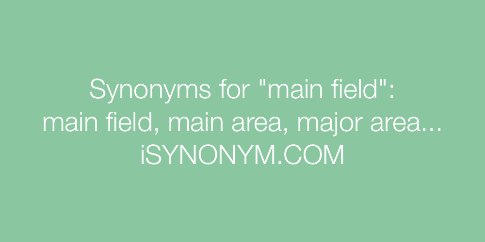 Synonyms main field