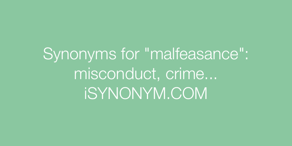 Synonyms malfeasance