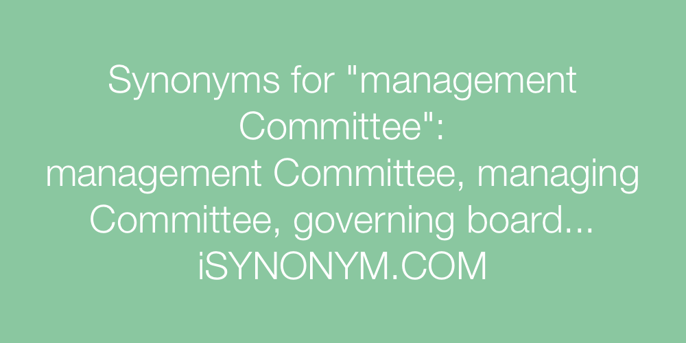 Synonyms management Committee